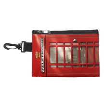 Cabine téléphonique rouge britannique classique trousses à accessoires