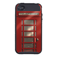 Cabine téléphonique rouge britannique vintage coque iPhone 4