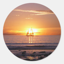 Cable Beach Sunset Round Sticker