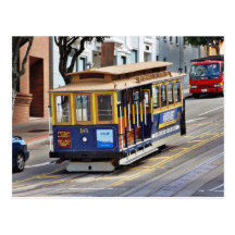 Cable Cars In San Francisco Post Card