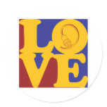 Cable Love Round Sticker