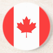 Caboteur avec le drapeau du Canada Dessous De Verre