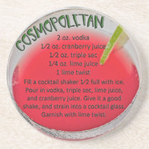 CABOTEUR COSMOPOLITE DE COCKTAIL DESSOUS DE VERRES