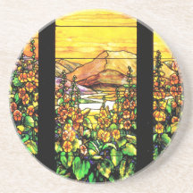 Caboteur de cru en verre souillé de Nouveau Tiffan Dessous De Verre