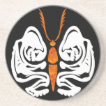 Caboteur de grès de papillon dessous de verres