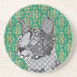 Caboteur de vert de chat de la savane dessous de verre