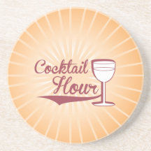 Caboteur d'heure de cocktail dessous de verre