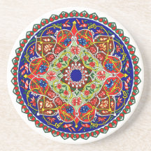 Caboteur russe vintage de conception d'ornement dessous de verres
