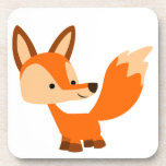 Caboteurs amicaux mignons de Fox de bande dessinée dessous de verre liège