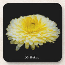 Caboteurs de fleur jaune et blanche dessous de verre liège