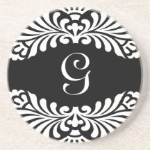 Caboteurs initiaux de monogramme dessous de verre