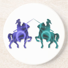 Caboteurs médiévaux de chevaux dessous de verres