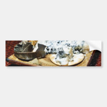 Cabrales Blue Cheese With Leaf Wrapping Bumper Sticker