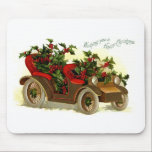 Cabriolet Filled With Holly Vintage Christmas mousepads