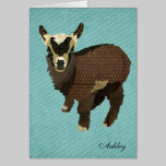 Cabrito Blue Stripes Personalized Notecard cards