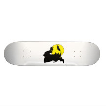 Cackling Witch Against Moon Skate Boards