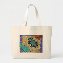 Cacti Lizard Tote Bag