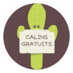 Cactus Calin Round Stickers