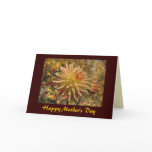 Cactus Dahlia Mother's Day Greeting Cards