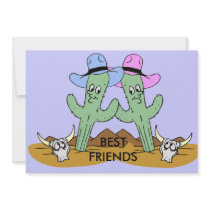 Cactus Friends Set Invitations