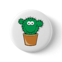 Cactus Smiley Face Pin