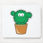 Cactus Smiley Face Mouse Pads