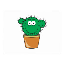 Cactus Smiley Face Post Card