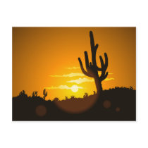 Cactus Sunset Postcard