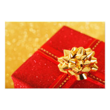 Cadeau de Noël rouge Photos Sur Toile