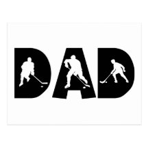 Cadeau de papa d'hockey cartes postales