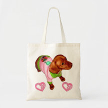 Cadeau de teckel pour la coutume Fourre-tout d'ama Sac En Toile