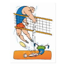 Cadeau drôle de volleyball carte postale