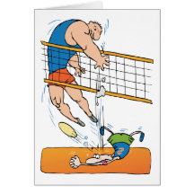 Cadeau drôle de volleyball cartes