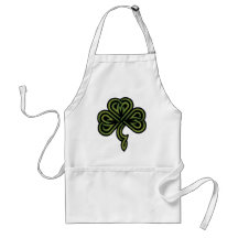 Cadeau irlandais de shamrock tablier
