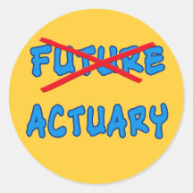 Cadeau plus futur de diplômé d'actuaire adhésif