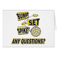 Cadeau réglé de volleyball de transitoire de bosse cartes de vœux