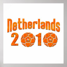 Cadeaux 2010 du football du football de Pays-Bas Poster