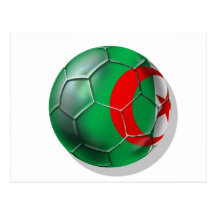 Cadeaux algériens de ballon de football de drapeau cartes postales