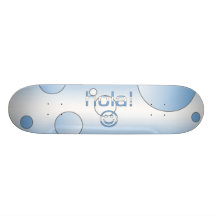 Cadeaux argentins : Bonjour/Hola + Visage souriant Skateboards Personnalisables