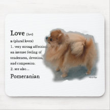 Cadeaux d'amants de Pomeranian Tapis De Souris