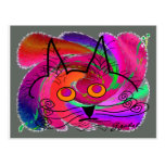 Cadeaux d'art abstrait d'amoureux de les chats carte postale