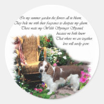 Cadeaux d'art de springer spaniel de Gallois Adhésifs Ronds