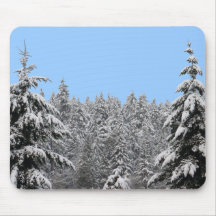 Cadeaux de forêt de neige de Mousepad de paysage d Tapis De Souris