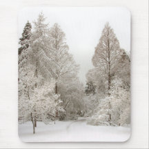 Cadeaux de forêt de neige de Mousepad du pays des  Tapis De Souris