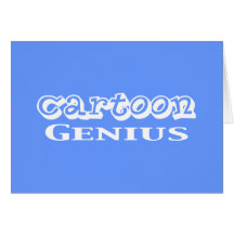 Cadeaux de génie de bande dessinée carte de vœux
