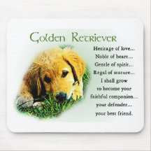 Cadeaux de golden retriever tapis de souris