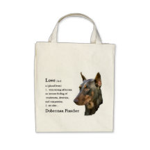 Cadeaux de Pinscher de dobermann Sacs De Toile