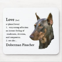 Cadeaux de Pinscher de dobermann Tapis De Souris