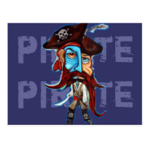 Cadeaux de pirate carte postale