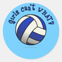 Cadeaux d'équipe de volleyball - bleu adhésif